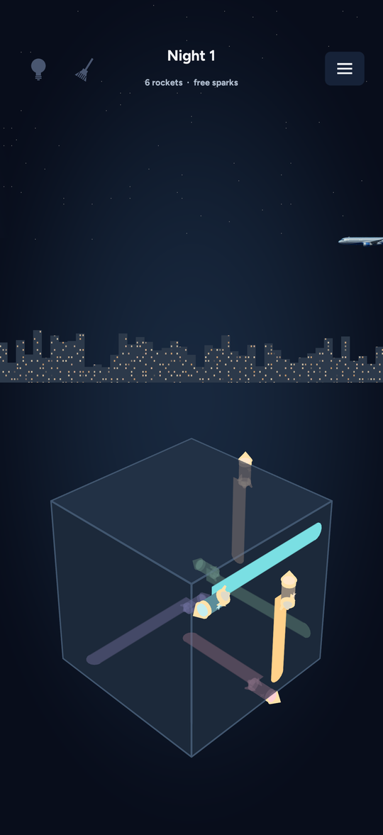 A cube of arrow rockets on night one