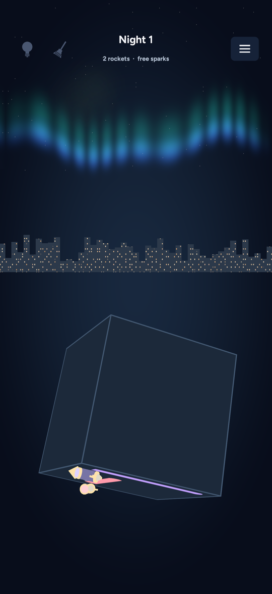 An aurora rippling above the skyline